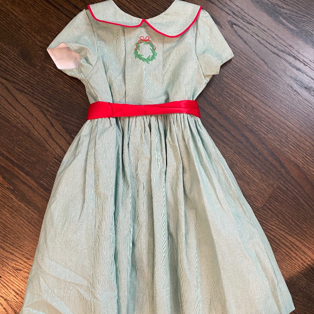 Elegant Kids Christmas Dress With Red Accents